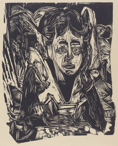 Chica soñando, 1918 de Ernst Ludwig Kirchner