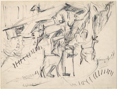 Pastor con cabras de Ernst Ludwig Kirchner