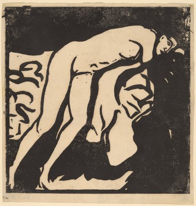 Chica desnuda, 1906 de Ernst Ludwig Kirchner