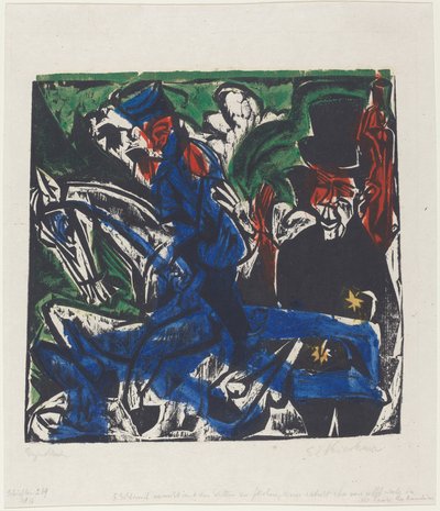 Peter Schlemihls wundersame Geschichte: Begegnung Schlemihls mit dem grauen de Ernst Ludwig Kirchner