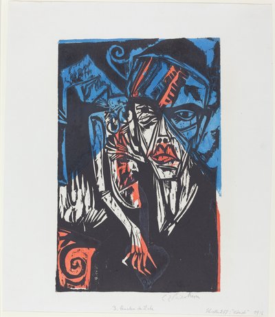 La maravillosa historia de Peter Schlemihl: luchas. tormentos del amor..., 1915 de Ernst Ludwig Kirchner