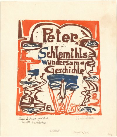 La Maravillosa Historia de Peter Schlemihl, Página del Título de Ernst Ludwig Kirchner