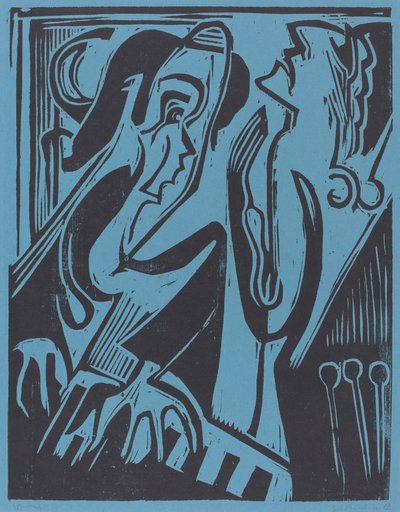 Pianista y cantante, 1928 de Ernst Ludwig Kirchner
