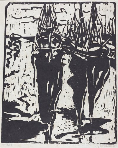 Escena del Puerto, 1908 de Ernst Ludwig Kirchner