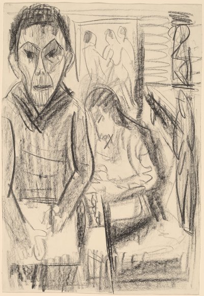 Autorretrato en el Estudio de Ernst Ludwig Kirchner