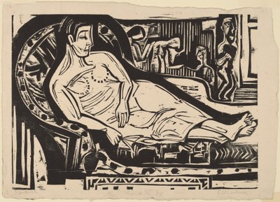 Mujer Acostada en un Sofá, 1926 de Ernst Ludwig Kirchner
