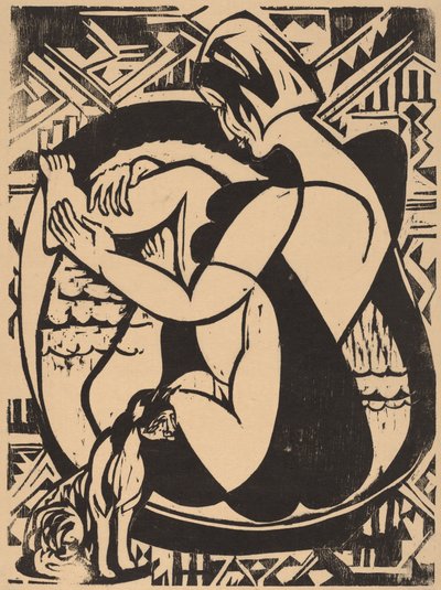 Mujer en la Bañera, 1936 de Ernst Ludwig Kirchner