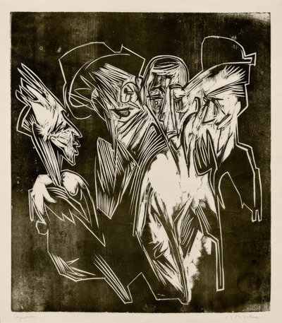 Absalón y sus Consejeros de Ernst Ludwig Kirchner