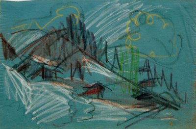 Alpe en la luz de la luna de Ernst Ludwig Kirchner