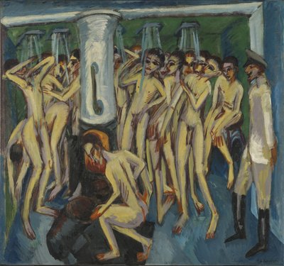 Artilleros en la ducha de Ernst Ludwig Kirchner