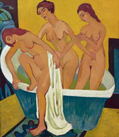Mujeres bañándose de Ernst Ludwig Kirchner