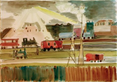 Estación al atardecer de Ernst Ludwig Kirchner