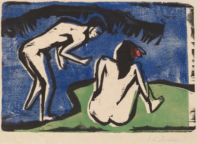 Pareja bañándose de Ernst Ludwig Kirchner