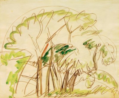 Grupo de árboles en Fehmarn de Ernst Ludwig Kirchner
