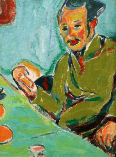 Retrato de Erich Heckel de Ernst Ludwig Kirchner