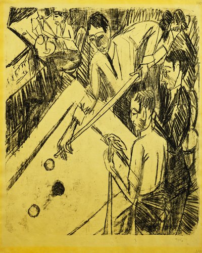 Jugador de Billar; Billardspieler, 1915 de Ernst Ludwig Kirchner