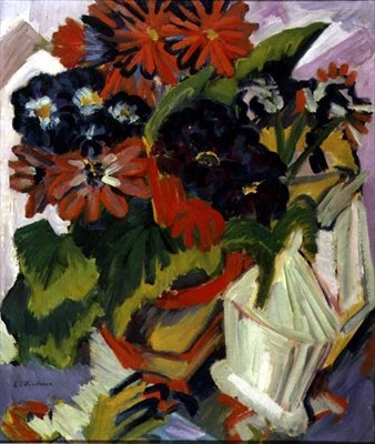 Ramo de Flores con un Azucarero de Ernst Ludwig Kirchner