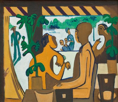 Figuras marrones en un café, 1928-1929 de Ernst Ludwig Kirchner