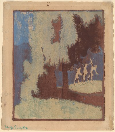Castaños a la luz de la luna de Ernst Ludwig Kirchner