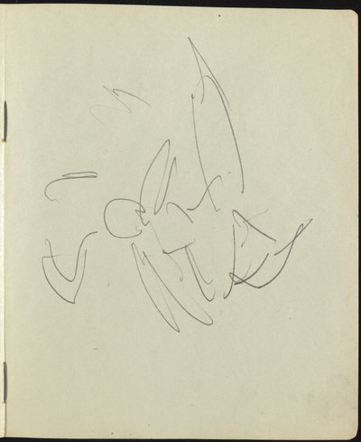 Bailarines y Artistas (Página de un Cuaderno de Bocetos) de Ernst Ludwig Kirchner