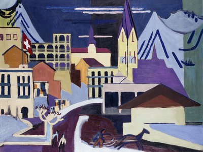 Estación de Ferrocarril de Davos-Platz de Ernst Ludwig Kirchner