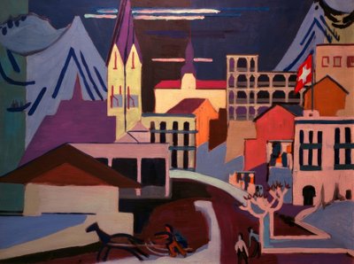 Davos – Plaza en la estación de Ernst Ludwig Kirchner