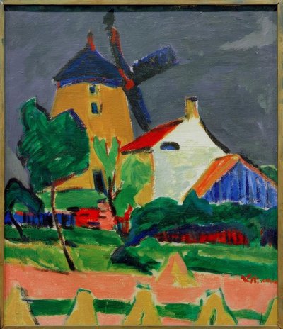 El molino de viento en Moritzburg de Ernst Ludwig Kirchner