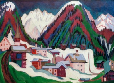 Pueblo de Monstein cerca de Davos de Ernst Ludwig Kirchner