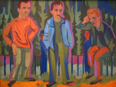 Tres artistas: Hermann Scherer, Kirchner, Paul Camenisch de Ernst Ludwig Kirchner