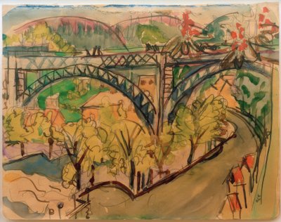 E.L. Kirchner, Puente ferroviario / 1916 de Ernst Ludwig Kirchner