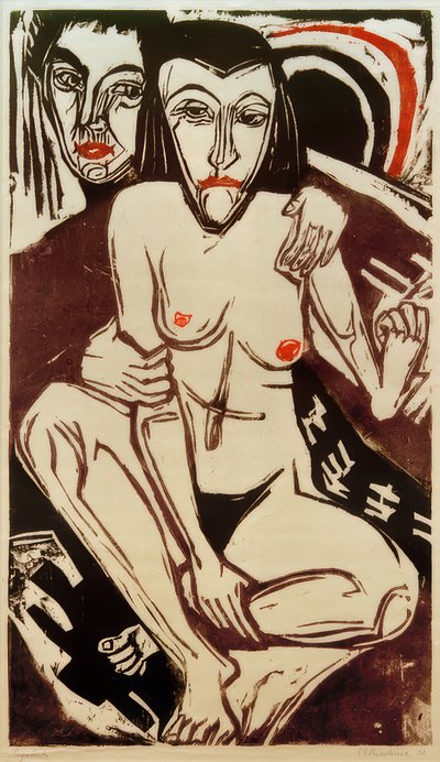 Melancolía (Autorretrato con Erna) de Ernst Ludwig Kirchner