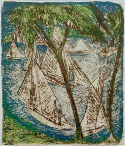 Veleros en Grünau de Ernst Ludwig Kirchner