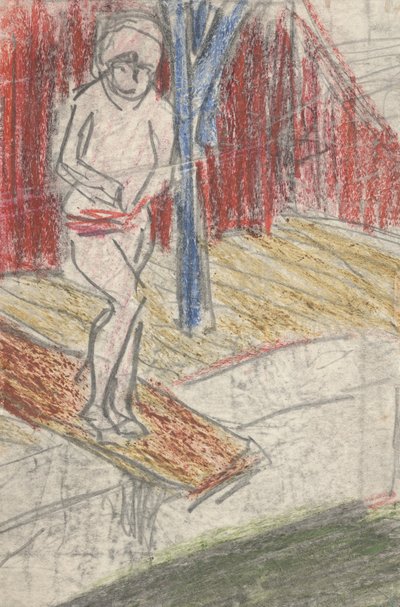 Figura en trampolín de Ernst Ludwig Kirchner