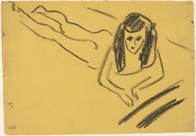 Fränzi reclinada de Ernst Ludwig Kirchner