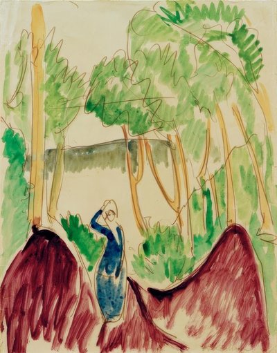 Mujer en las dunas de Fehmarn de Ernst Ludwig Kirchner