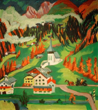 Frauenkirch en otoño de Ernst Ludwig Kirchner