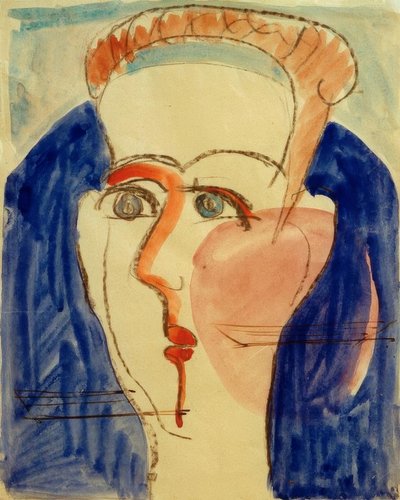 Cabeza de mujer de Ernst Ludwig Kirchner