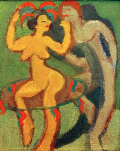Bailarina amarilla con compañero gris de Ernst Ludwig Kirchner