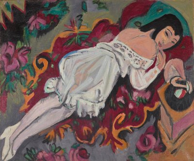 Chica en camisola blanca de Ernst Ludwig Kirchner