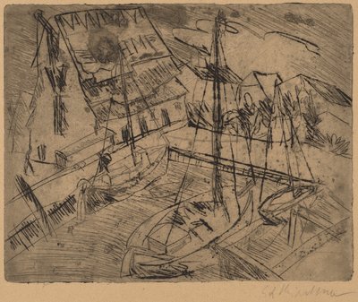 Puerto en Burgstaaken de Ernst Ludwig Kirchner