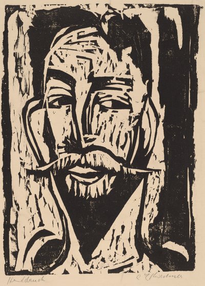 Cabeza del Prof. Dr. Graef de Ernst Ludwig Kirchner