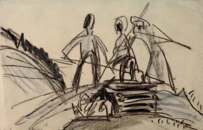 Campesinos Segando de Ernst Ludwig Kirchner