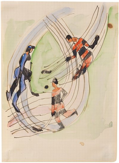 Jugadores de hockey, ca. 1934 de Ernst Ludwig Kirchner