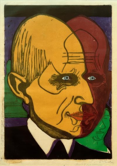 Cabeza del Dr. Frédéric Bauer de Ernst Ludwig Kirchner