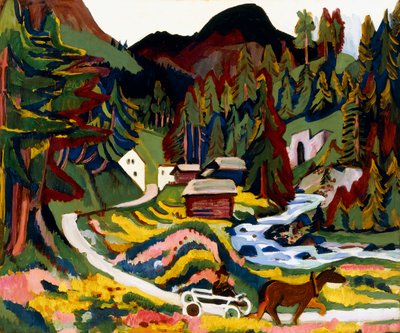 Paisaje en primavera, Sertig de Ernst Ludwig Kirchner