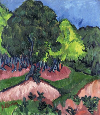 Paisaje con Castaño de Ernst Ludwig Kirchner