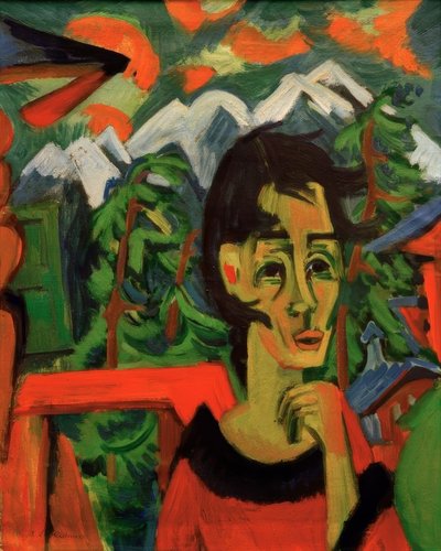 Chica en el viento de Ernst Ludwig Kirchner
