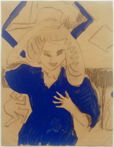 Niña con vestido azul de Ernst Ludwig Kirchner