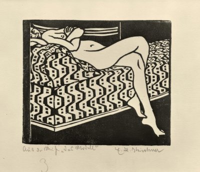 Desnudo de niña en el sofá de Ernst Ludwig Kirchner