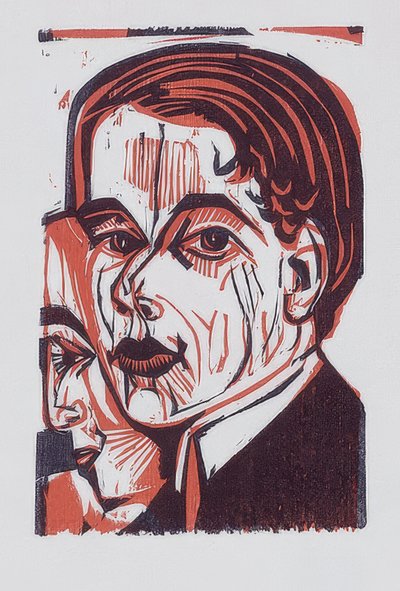 Cabeza de hombre (Autorretrato). 1926 de Ernst Ludwig Kirchner